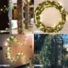Unyqoos® Kunstmatige Klimop Slinger met LED Verlichting voor Feestelijke Decoraties, 25 Meter Lengte