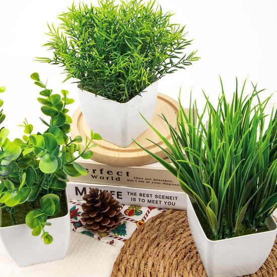 550x550-21752.jpg Unyqoos® Set van vier levensechte kunstplanten in pot voor stijlvolle binnenhuisdecoratie