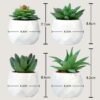 550x550-21761.jpg Unyqoos® Set van Vier Kleine Kunstplanten in Keramische Pot voor Diverse Ruimtes, groente, 10 cm , 4 stuks