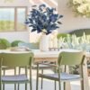 Unyqoos® Set van 12 Blauwe Eucalyptus Kunsttakken voor Stijlvolle Binnenhuisdecoratie, blauw, 50 cm