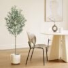 Unyqoos® Decoratieve kunstolijfboom van 150 cm voor huis en kantoorinterieur, groente, 150 cm