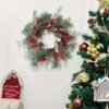 Unyqoos® Kunstmatige Kerstkrans met Rode Bessen en Dennenappels van 50 cm voor Decoratie