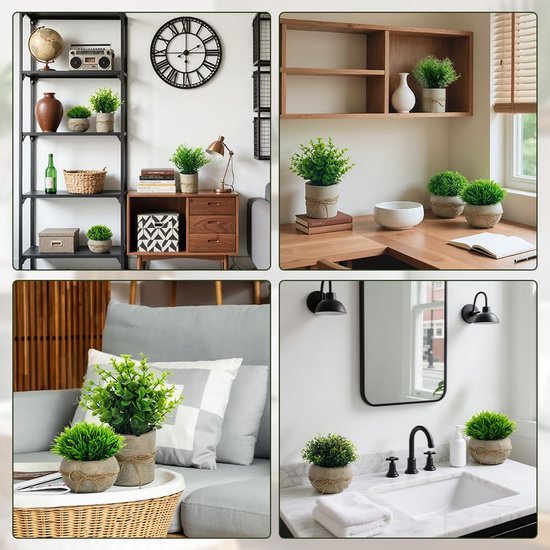 550x550-21871.jpg Unyqoos® Set van vier realistische kunstplanten in pot voor stijlvolle binnenhuisdecoratie