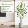 Unyqoos® Decoratieve kunstplant Enkianthus met realistische bladeren voor huis en kantoor