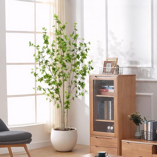 Unyqoos® Decoratieve kunstplant Enkianthus met realistische bladeren voor huis en kantoor