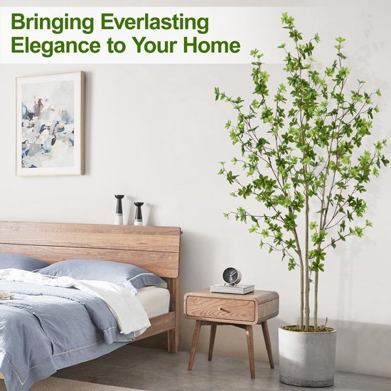 Unyqoos® Decoratieve kunstplant Enkianthus met realistische bladeren voor huis en kantoor