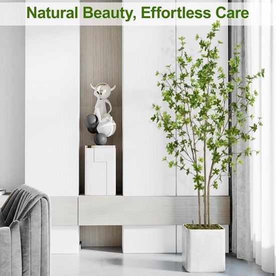 Unyqoos® Decoratieve kunstplant Enkianthus met realistische bladeren voor huis en kantoor