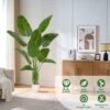 Unyqoos® Grote Tropische Bananenboom van 180 cm met Realistische Bladeren en Witte Pot