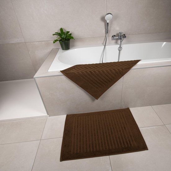 Unyqoos® Set van Twee Luxe Katoenen Douchematten voor Comfort en Veiligheid in de Badkamer