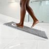 Unyqoos® Grijze absorberende badmat 40x60 cm met antislip en sneldrogend chenille 40 x 60 cm