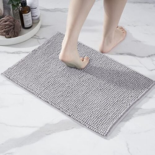 550x550-21955.jpg Unyqoos® Zachte Chenille Antislip Badkamermat voor Douche en Toilet, Grijs, 40 x 60 cm