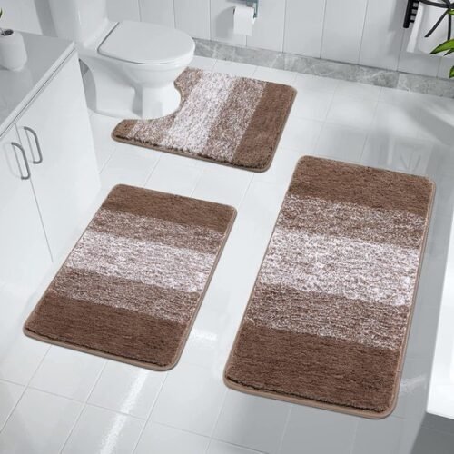 550x550-21976.jpg Unyqoos® Luxueuze 3-delige Zachte en Absorberende Badmatset voor Badkamercomfort
