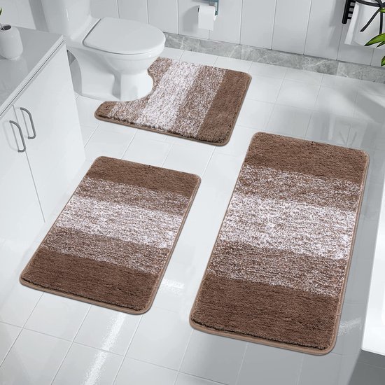 Unyqoos® Luxueuze 3-delige Zachte en Absorberende Badmatset voor Badkamercomfort