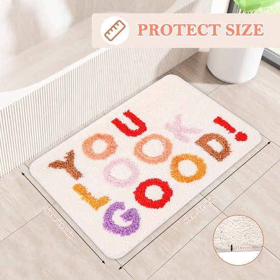 550x550-21996.jpg Unyqoos® Zachte en wasbare badmat met antislip laag voor badkamer en meer