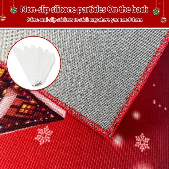 550x550-22023.jpg Unyqoos® Set van twee kerstthema keukenmatten met antislip en absorberende eigenschappen