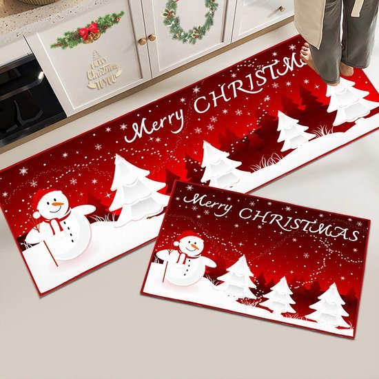 550x550-22026.jpg Unyqoos® Set van twee kerstthema keukenmatten met antislip en absorberende eigenschappen