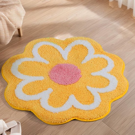 550x550-22061.jpg Unyqoos® Zachte en kleurrijke bloemvormige badmat voor badkamer en kinderkamer