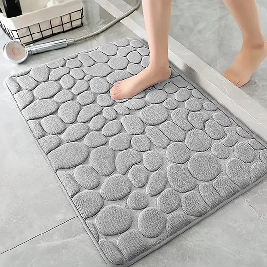 Unyqoos® Comfortabele en absorberende badmat van traagschuim voor badkamer, 40x60 cm