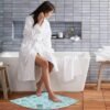 Unyqoos® Antislip driehoekige douchemat met afvoergaten voor veilige badkamers