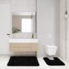550x550-22107.jpg Unyqoos® Set van 2 Zwarte Badmatten en WC-mat met Antislip en Zachte Microvezel