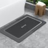 Unyqoos® Donkergrijze antislip badmat met snelle absorptie en wasbare functie