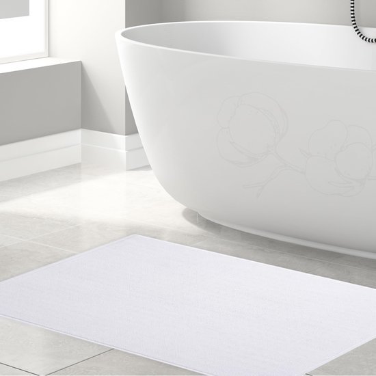 Unyqoos® Zachte en Absorberende Antislip Badmat van 100% Katoen voor Luxe Badkamerervaring