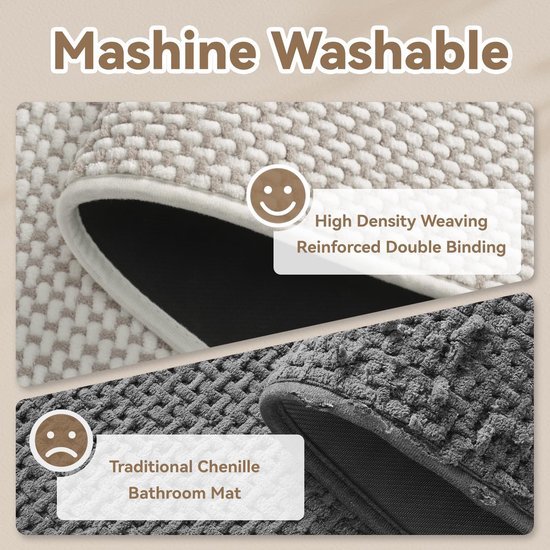 550x550-22132.jpg Unyqoos® Absorberende en Antislip Chenille Badmat voor Veiligheid en Comfort
