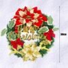 550x550-22157.jpg Unyqoos® Prachtige kunstkerstkrans met strik en bloemen voor feestelijke decoratie