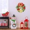 550x550-22162.jpg Unyqoos® Prachtige kunstkerstkrans met strik en bloemen voor feestelijke decoratie