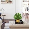 Unyqoos® Decoratieve kunstplanten in gouden pot voor huis en kantoor, groente, 30 cm