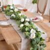 550x550-22196.jpg Unyqoos® Set van 4 decoratieve kunstslingers met rozen en eucalyptusbladeren
