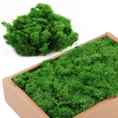 Unyqoos® Kunstmatig mos voor veelzijdige decoratieprojecten, 200 g donkergroen, onderhoudsvrij en