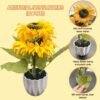 Unyqoos® Realistisch ogende gele kunstbloemen in pot voor interieurdecoratie
