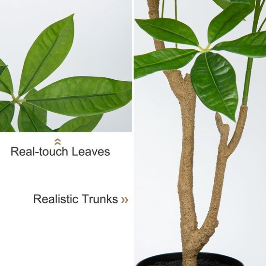 Unyqoos® Natuurgetrouwe decoratieve kunstboom van 90 cm voor huis en kantoor