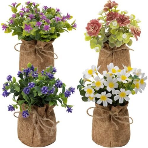 550x550-22263.jpg Unyqoos® Set van vier kleurrijke kunstplanten voor decoratie in huis of kantoor