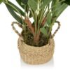 Unyqoos® Decoratieve kunstpalm met mand voor huis en tuin, onderhoudsvrij 65 cm