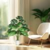 Unyqoos® Decoratieve kunstplant palm van 75 cm voor binnen en buiten gebruik
