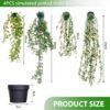 550x550-22316.jpg Unyqoos® Set van Vier Realistische Kunsthangplanten met Zwarte Potten voor Binnen en Buiten