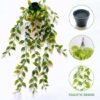 550x550-22318.jpg Unyqoos® Set van Vier Realistische Kunsthangplanten met Zwarte Potten voor Binnen en Buiten