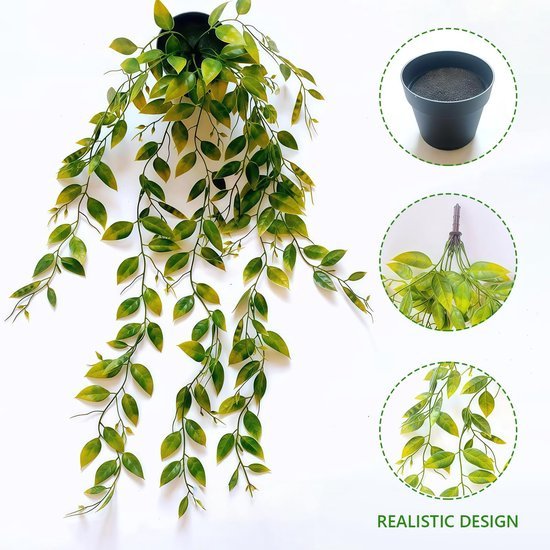 550x550-22318.jpg Unyqoos® Set van Vier Realistische Kunsthangplanten met Zwarte Potten voor Binnen en Buiten