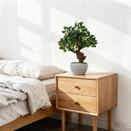 Unyqoos® Realistische kunstplant camelia in stijlvolle pot voor binnenhuisdecoratie