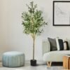 Unyqoos® Realistische kunstmatige olijfboom met bladeren en vruchten voor binnen- en buitendecoratie