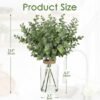 Unyqoos® Decoratieve kunstplant eucalyptus in glazen vaas voor interieurdecoratie