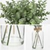 Unyqoos® Decoratieve kunstplant eucalyptus in glazen vaas voor interieurdecoratie