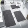 Unyqoos® Stijlvolle en Comfortabele Badmatset van Drie Stuks met Antislip en Wasbare Chenille