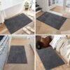 Unyqoos® Stijlvolle en Comfortabele Badmatset van Drie Stuks met Antislip en Wasbare Chenille