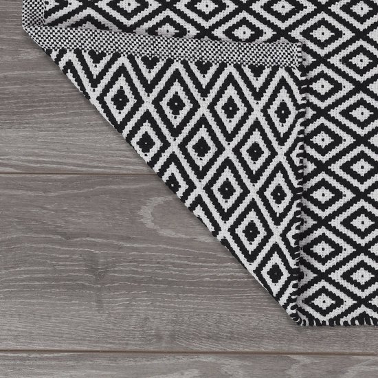 550x550-22411.jpg Unyqoos® Stijlvolle zwarte badmat met exotisch patroon voor badkamercomfort
