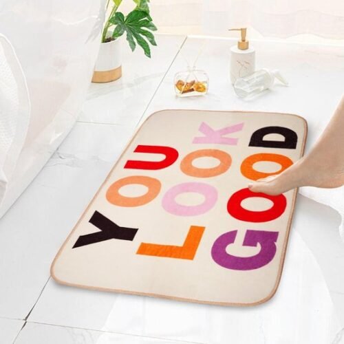 Unyqoos® Absorberende en Antislip Beige Badmat voor Comfortabele Badkamerervaring