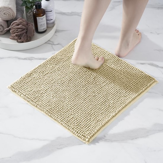 Unyqoos® Zachte en Absorberende Chenille Badmat voor Douche en Badkuip, Antislip en Wasbaar