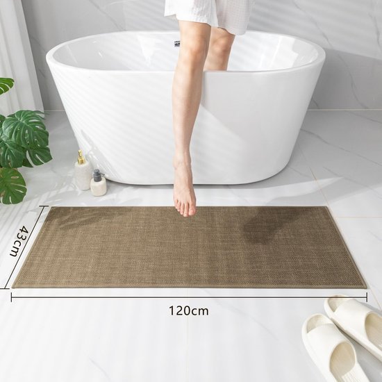 Unyqoos® Ultradunne Antislip Badkamermat met Rubberen Achterkant en Snelle Waterabsorptie